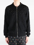 Vowels Eyelet heart-motif pointelle-knit jacket