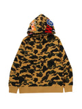 A BATHING APE® Shark camouflage-print zip-up hoodie