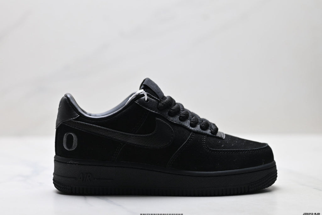 Nike Air Force 1 Low Triple Black Unisex Sneakers Style 15