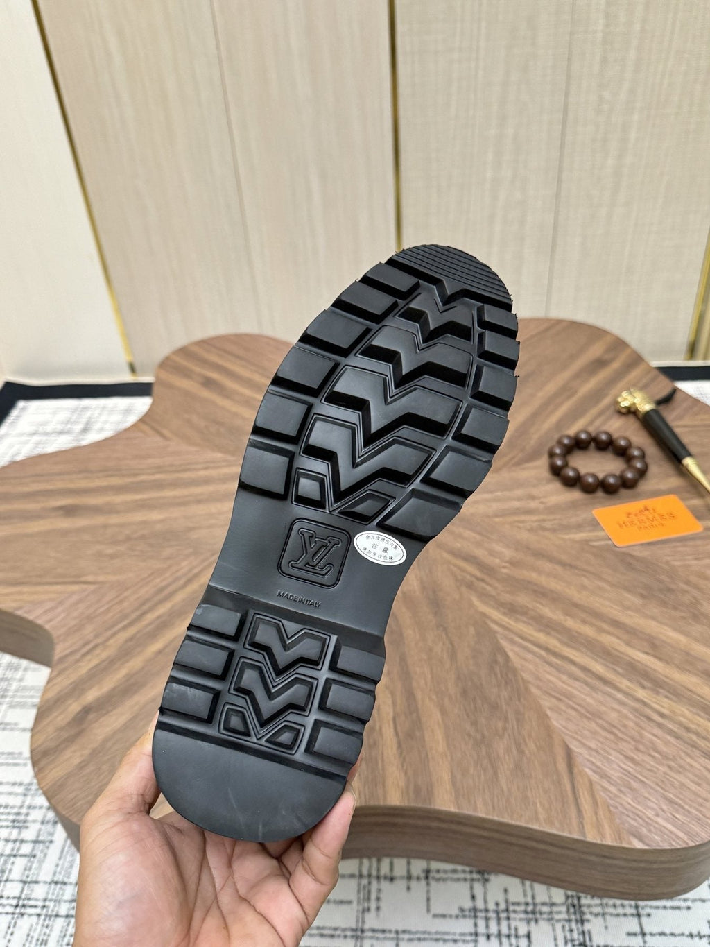 Louis Vuitton Black Textured Loafers