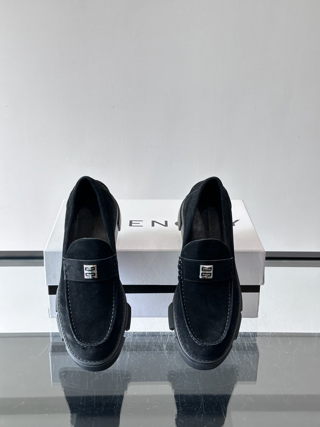 Givenchy Men's Suede Lug-Sole Loafers
